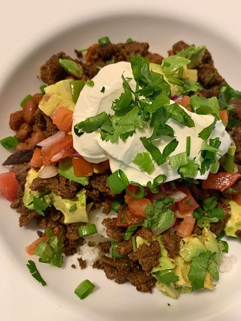June family dinner fajita bowl